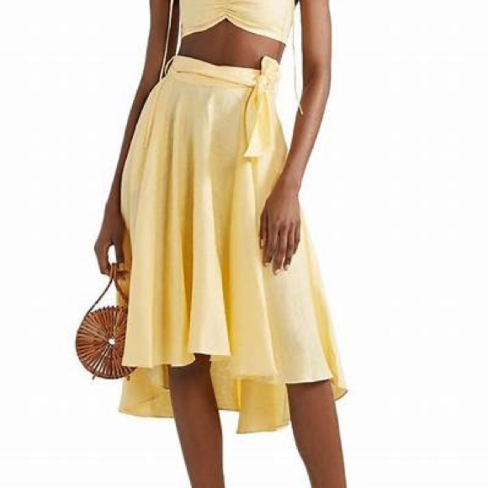NWT Miguelina yellow midi skirt (only)